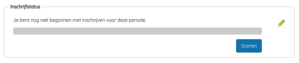 Inschrijfstatus voorbeeld