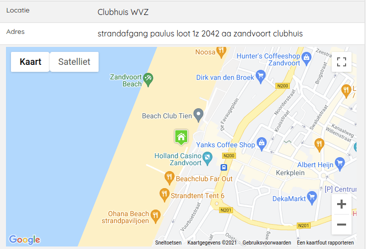Voorbeeld screenshot van een locatie.