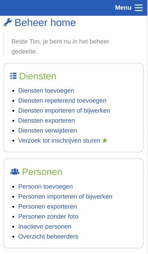 Screenshot - beheerder - Home