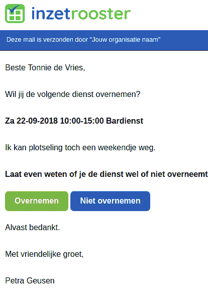 Screenshot - gebruikers - Dienst overdragen